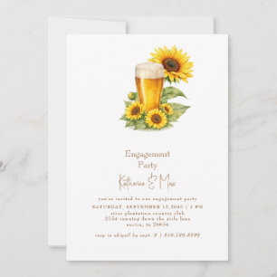 Sonnenblumen- & Bier-Verlobungsparty II Einladung