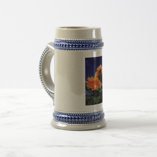 Sonnenblumen Bierglas (Vorderseite Links)