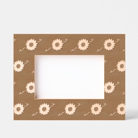 Sonnenblumen Bilderrahmen (Barn Red & Gold) Geätzte Rahmen (Vorderseite)