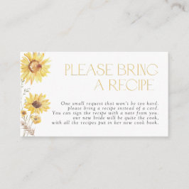Sonnenblumen Bitte bringen Sie eine Rezept-Umschli Begleitkarte