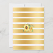 Sonnenblumen Bläschen und Brauen Geburtstag Einladung (Rückseite)