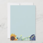 Sonnenblumen & Bläserblumen I Do GRILLEN Verlobung Einladung (Rückseite)