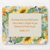 Sonnenblumen Blätter Bible Verse Behalt Perfect Pe Mousepad (Vorne)