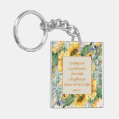 Sonnenblumen Blätter Bible Verse Behalt Perfect Pe Schlüsselanhänger (Vorderseite links)