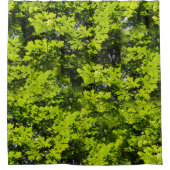 Sonnenblumen-Blätter im Wald Duschvorhang (Vorderseite)