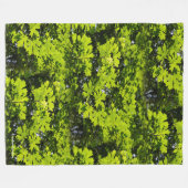 Sonnenblumen-Blätter im Wald Fleecedecke (Vorderseite (Horizontal))