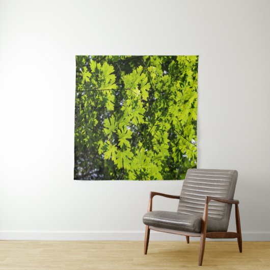 Sonnenblumen-Blätter im Wald Wandteppich (Beispiel (Horizontal))