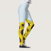 Sonnenblumen Blauer Himmel Leggings (Rechts)
