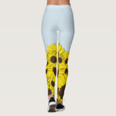 Sonnenblumen Blauer Himmel Leggings (Rückseite)