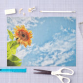 Sonnenblumen Blauer Himmel und Wolken Dekoupage Fi Seidenpapier (Handwerk)