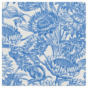 Sonnenblumen Blauer Toile Stoff