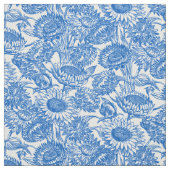 Sonnenblumen Blauer Toile Stoff (Muster)