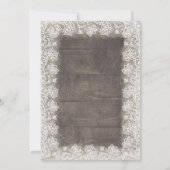 Sonnenblumen Blaues Weißes Rustikales Fall Brautpa Einladung (Rückseite)