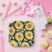 Sonnenblumen-Bloom-Doodle Pappteller (Party)