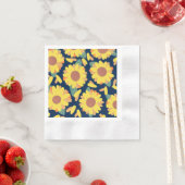 Sonnenblumen-Bloom-Doodle Serviette (Beispiel)