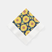 Sonnenblumen-Bloom-Doodle Serviette (Ecke)
