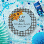 Sonnenblumen & Blue Buffalo Karo Engagement Party Pappteller (Party)