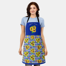 Sonnenblumen Blue Gingham