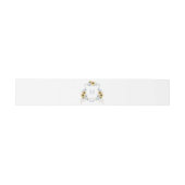 Sonnenblumen Blue Hydrangea Wappen Wedding Monogra Einladungsbanderole (Flach)