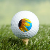Sonnenblumen Blue Sky Personalisierte Golfbälle (Insitu T-Shirt)