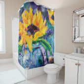 Sonnenblumen Blues Duschvorhang (Beispiel)
