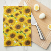 Sonnenblumen blühen geschirrtuch (Viertel Falte)