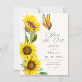 Sonnenblumen blühen Hochzeit Einladung (Vorderseite)