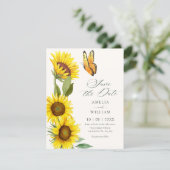 Sonnenblumen blühen Hochzeit Einladung (Stehend Vorderseite)