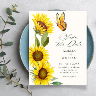 Sonnenblumen blühen Hochzeit Einladung