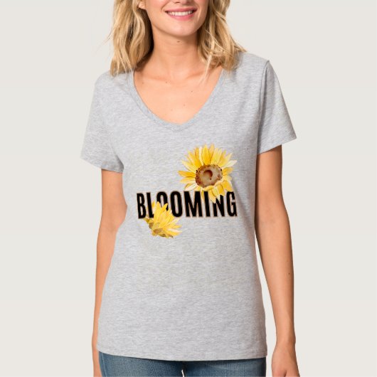 Sonnenblumen blühen T-Shirt (Vorderseite)