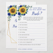 Sonnenblumen Blühendes Brautparty Spiel (Vorne/Hinten)