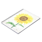 Sonnenblumen Blume Aquarell Notizblock (Linke Seite)