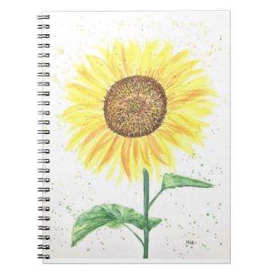 Sonnenblumen Blume Aquarell Notizblock
