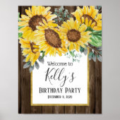 Sonnenblumen, Blume, Blumen, Willkommenszeichen Poster (Vorne)