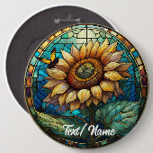 Sonnenblumen Blume, Blumengestein Button (Vorne & Hinten)