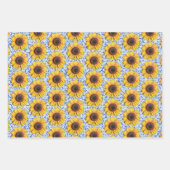 Sonnenblumen-Blume Blumenhandtafel Geschenkpapier Set (Vorderseite 2)