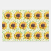 Sonnenblumen-Blume Blumenhandtafel Geschenkpapier Set (Vorderseite)