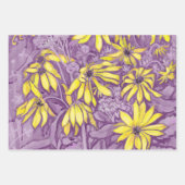 Sonnenblumen Blume Blumenstrauß Gelb Lila Geschenkpapier Set (Vorderseite 2)