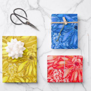 Sonnenblumen Blume Blumenstrauß Geschenkpapier Set