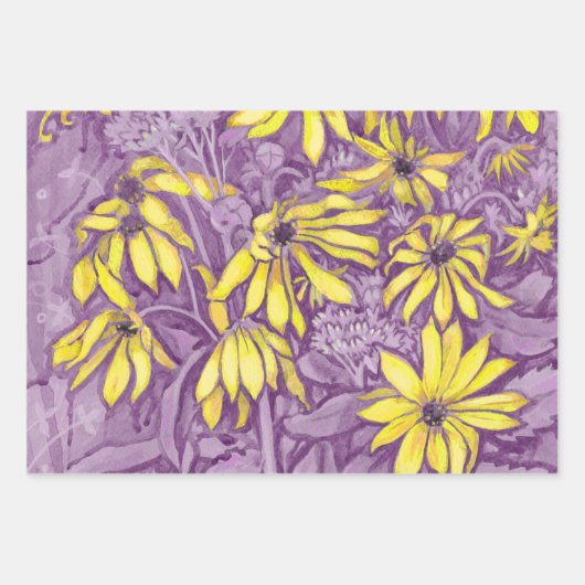 Sonnenblumen Blume Blumenstrauß, grün Geschenkpapier Set (Vorderseite 2)