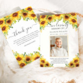 Sonnenblumen Blume Foto Beerdigung Gedenkstätte Dankeskarte