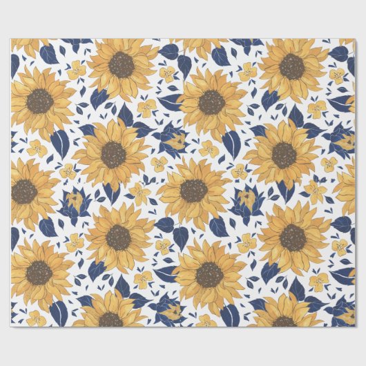 Sonnenblumen-Blume Geschenkpapier (Flach)