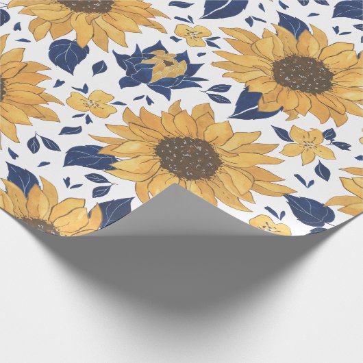 Sonnenblumen-Blume Geschenkpapier (Ecke)