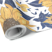 Sonnenblumen-Blume Geschenkpapier (Rolleneckpunkt)