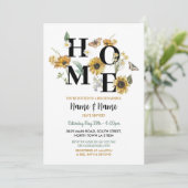 Sonnenblumen Blume Haus Erwärmung Frühjahr Grün Pa Einladung (Stehend Vorderseite)