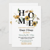 Sonnenblumen Blume Haus Erwärmung Frühjahr Grün Pa Einladung (Vorne/Hinten)