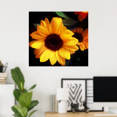 Sonnenblumen, Blume im Sommer Poster (Heimbüro)