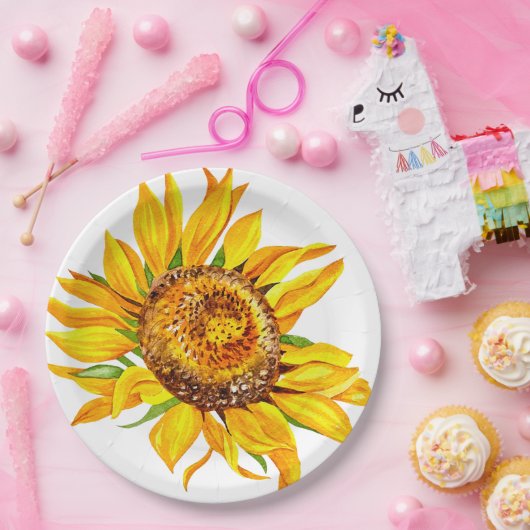 Sonnenblumen Blume Papier Teller (Party)