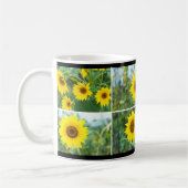 Sonnenblumen-Blume - personalisierter Text Kaffeetasse (Links)