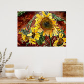 Sonnenblumen Blume Poster (Küche)